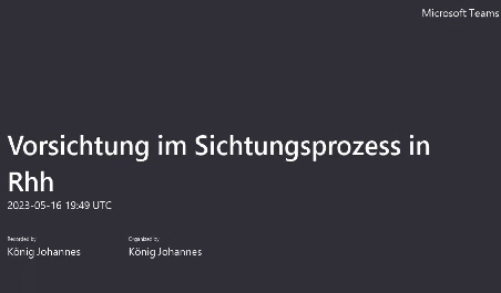 Vorsichtung im Sichtungsprozess in Rhh-20230516